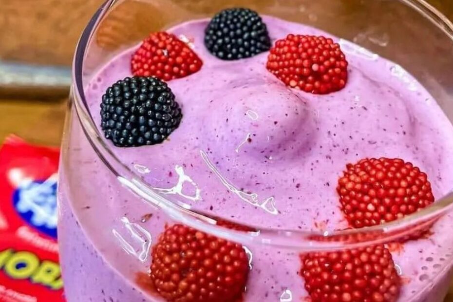 Batida de Morango com Bala Fini