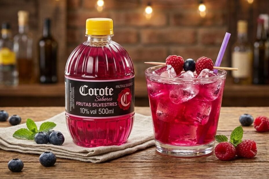 Caipirinha de Corote com Frutas Vermelhas