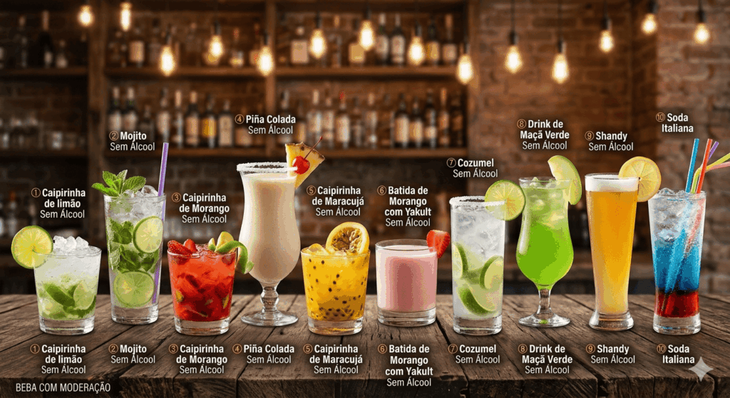 Receitas de Drinks Sem Álcool, Drinks Sem Álcool, Mocktail, Bebidas Sem Álcool